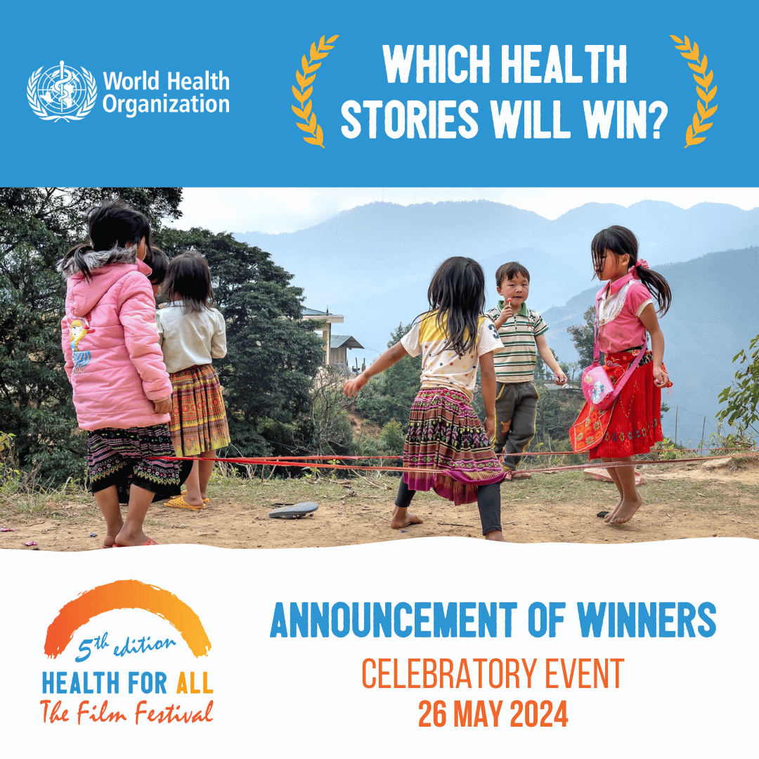 🎬 Which films will win from the 2024 official selection of the #HealthForAll Film Festival? Watch, comment and share your favourite films until May 26: bit.ly/4axYb4t #Film4Health