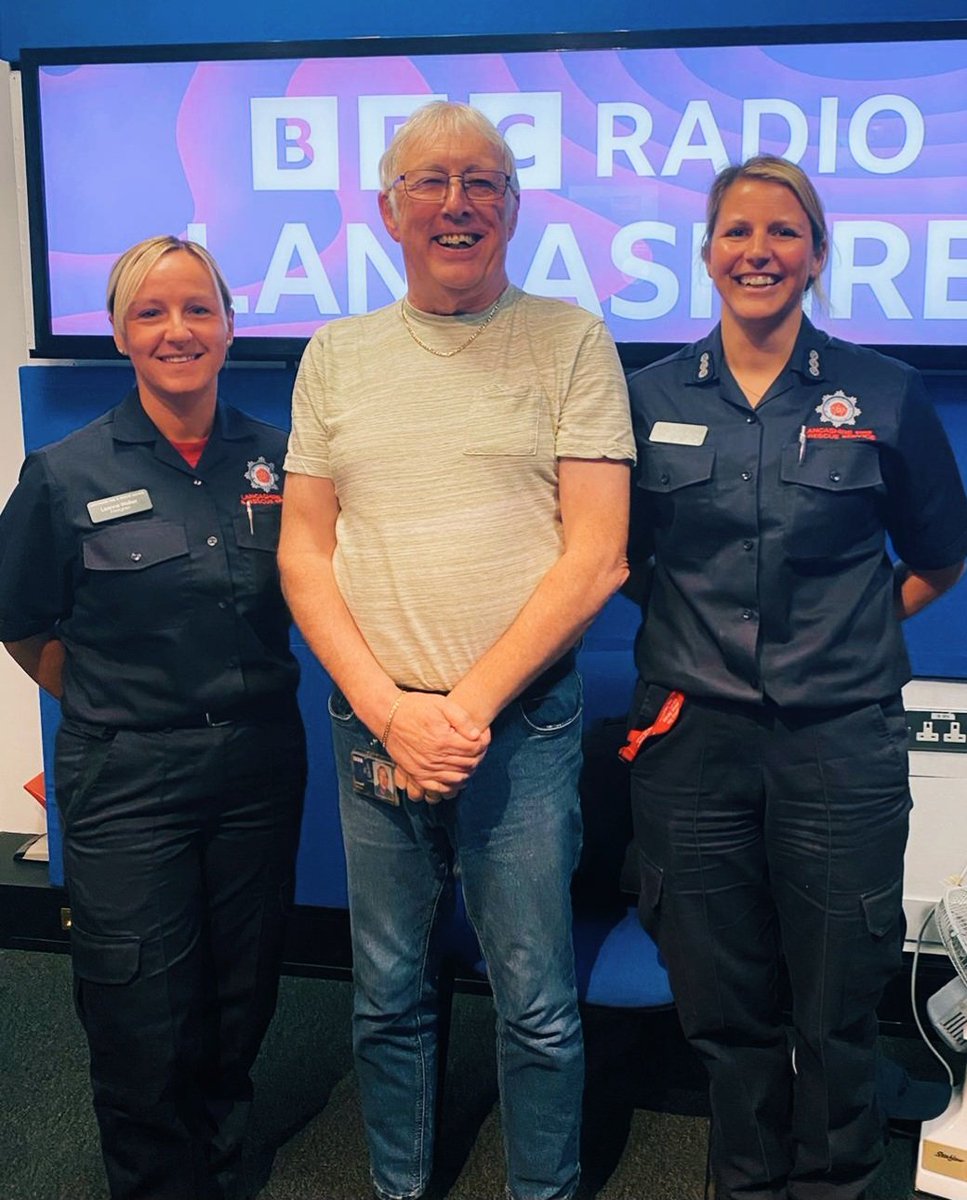 Fantastic morning spent talking about the upcoming recuitment campaign for Lancashire Fire &amp; Rescue Service OnCall Firefighters with <a href="/BBCLancashire/">BBC Lancashire</a> <a href="/danila_deedee/">Danila Breathnacht</a> and Joe Wilson!
 #MakeADifference 👩‍🚒🔥 #Oncall 
Applications open 17th June ⬇️
 lancsfirerescue.org.uk/careers