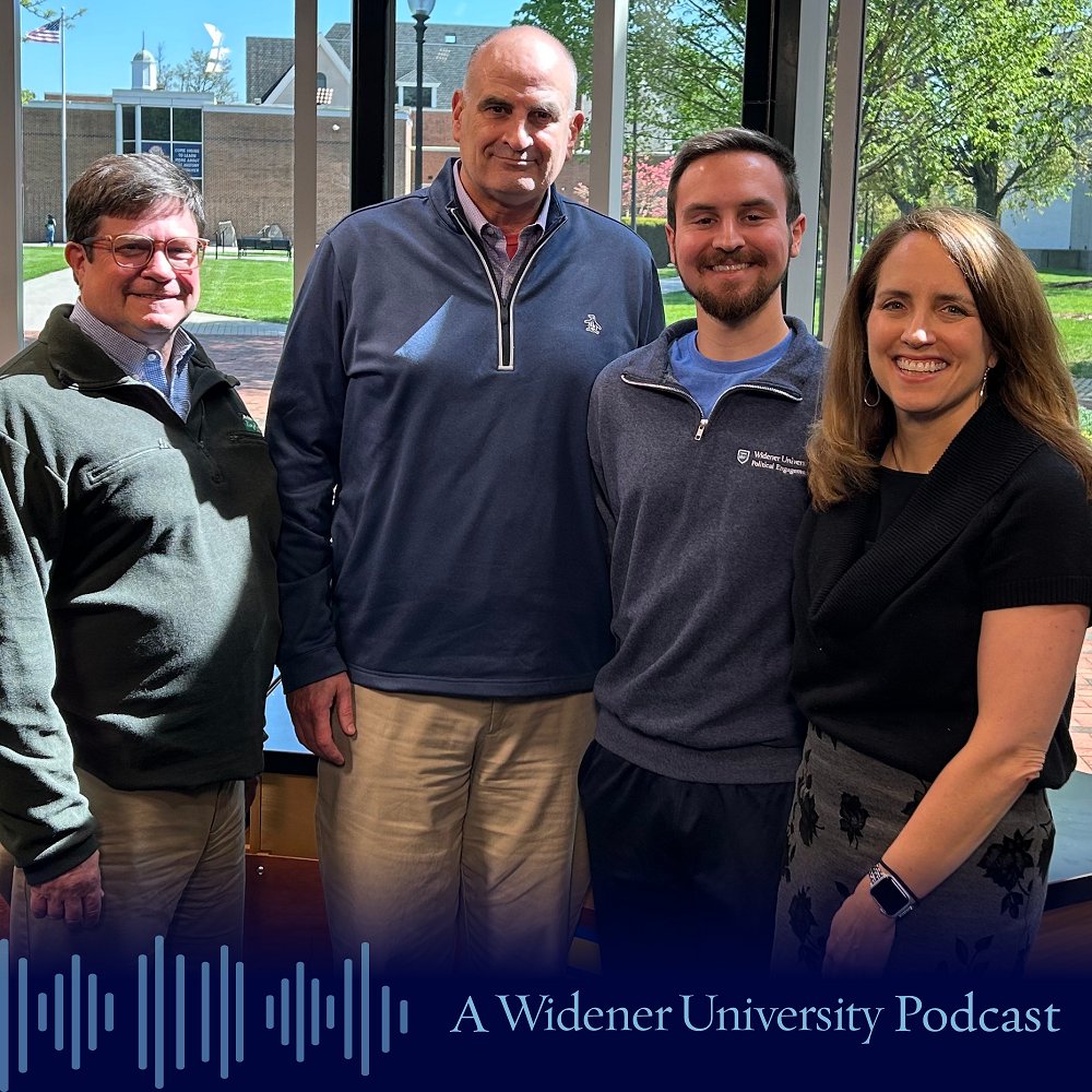 Check out Drs. Vike and Leckrone, along with POLS major Kyle Meier on the new episode of the Far and #Widener podcast discussing 'Political Engagement and Education on College Campuses During an Election Year'! open.spotify.com/episode/43fJlp…