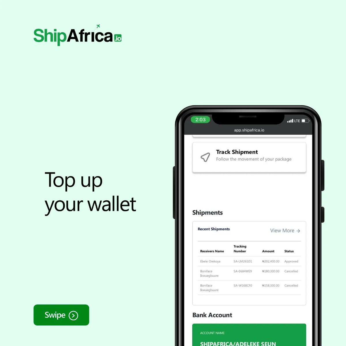 Hi there, are you new to ShipAfrica?

Welcome! Here are the few steps to get started with ease. 

Click the link in our bio to sign up and enjoy 5% cashback on every international deliveries till JUNE 3RD!

HURRY and start shipping! 

 #smallbusinessowner #thread