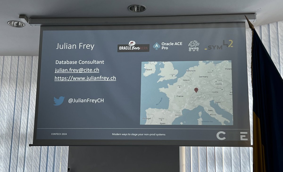 The last session of the first day of @RoOUG1 ConTech 2024 belongs to @JulianFreyCH. The attendees will learn how to stage non-prod systems in modern ways

@oracleace @sym_42 #ConTech2024