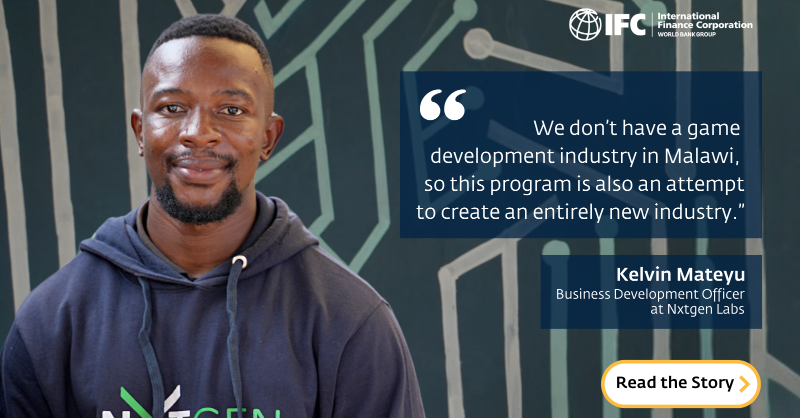 IFC_org's tweet photo. Meet Wangiwe, Bright, Kelvin, Daniel, and Sithembile—five young innovators driving #Malawi’s digital transformation. From empowering Malawians to launching businesses to providing coding training, they are paving the way for a brighter future. 

@mzehub @nxtgenlabs_mw @mHubMW