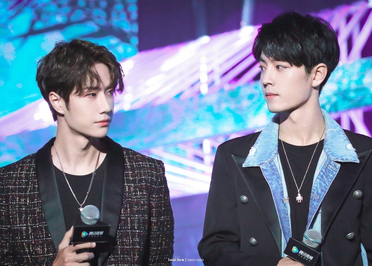 everyone shut up i’m once again crying over yizhan’s cute height difference 😭😭✋🏻