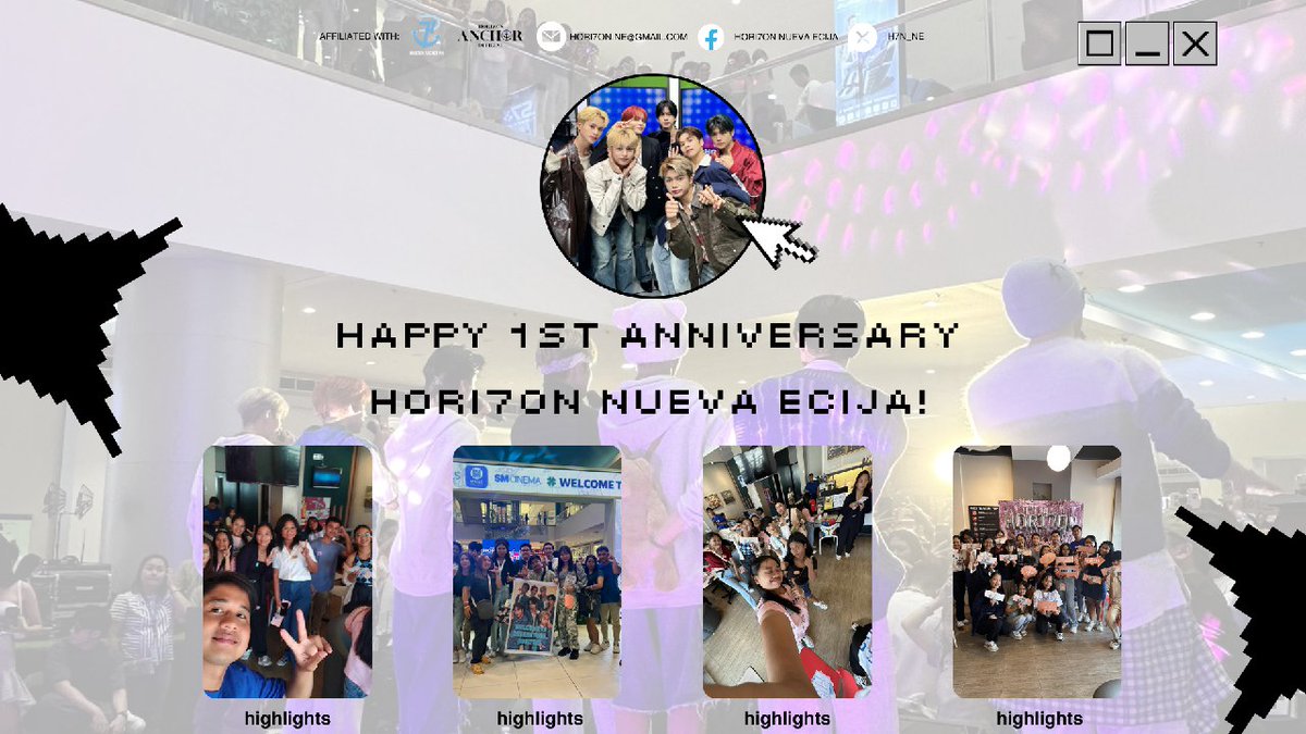 [📢]Team NE Celebrating 1 year today🥳👏 It's been a year since we created this account. The bond we've formed through our shared love for HORI7ON is truly special. Thank you guys for this amazing journey together. Cheers to more years! Happy 1st Anniversary Team NE👏🫶