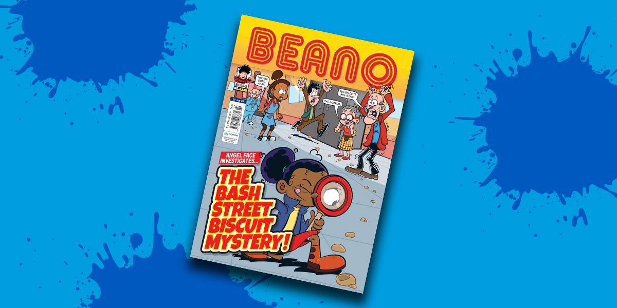 It's #BeanoWednesday! 😎

This week, Angel Face investigates The Bash Street biscuit mystery!

We have a copy to give to one lucky follower.

To enter:
➡️= Follow us.
♻️ & ❤️= RT and like this tweet.
✍️= Reply with an emoji.

Comp closes at 4pm today. T&Cs link in bio.