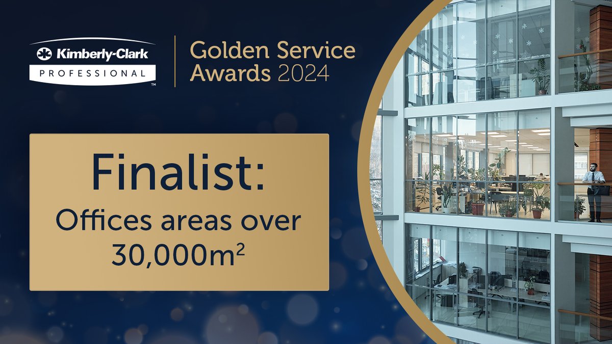 We're excited to be at the Kimberly-Clark
@GoldenServAward's this afternoon, where our partnership with 60 London Wall is up for an award in the "Offices areas over 30,000m2" category!

Best of luck to our team and all the other finalists 🤞

#cleaningawards