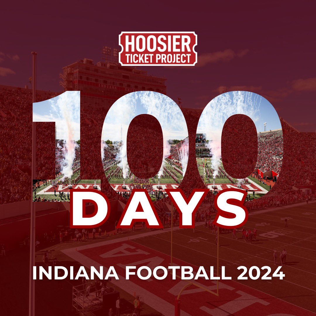 HoosierProject's tweet photo. The countdown is on…only 100 days until we are back packing the Rock! 

As you’re planning out your schedule this fall, don’t forget to consider donating any unused tickets to the HTP so Hoosiers can have their first game day experience!

#iufb https://t.co/eHgHBiBbuB