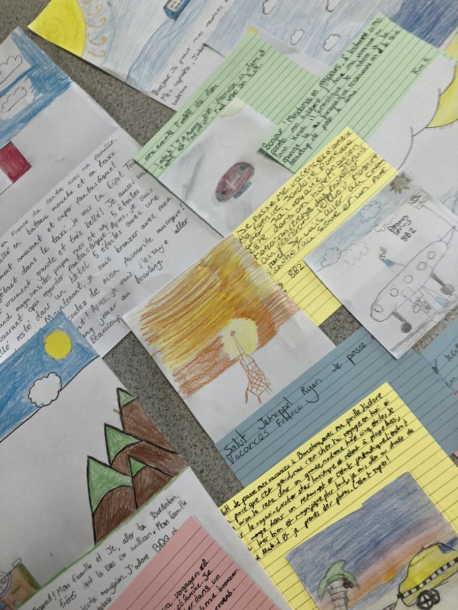 RPCC_MFL's tweet photo. @RegentsParkCC Y8 students have been creating postcards about their holidays in French. 🇫🇷 https://t.co/3EjDI37GF3