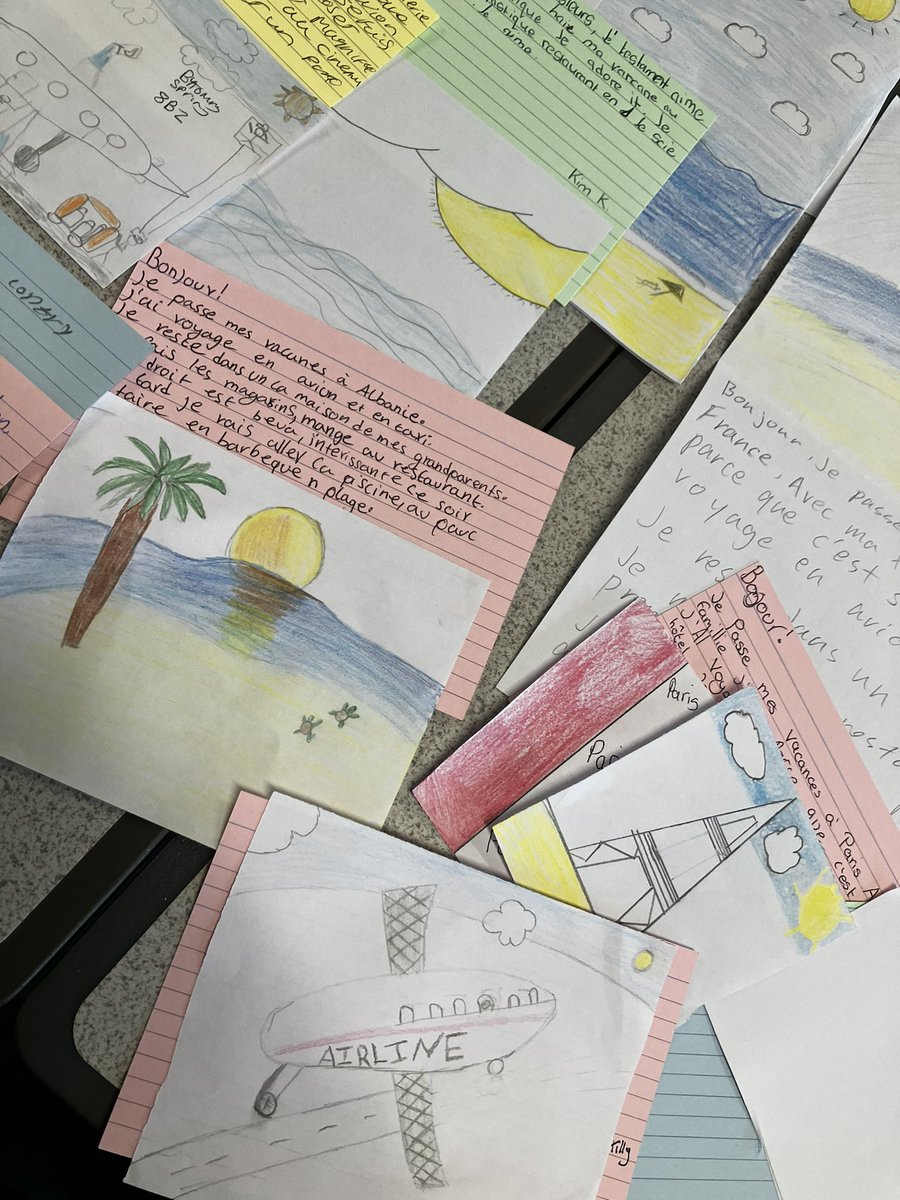 RPCC_MFL's tweet photo. @RegentsParkCC Y8 students have been creating postcards about their holidays in French. 🇫🇷 https://t.co/3EjDI37GF3