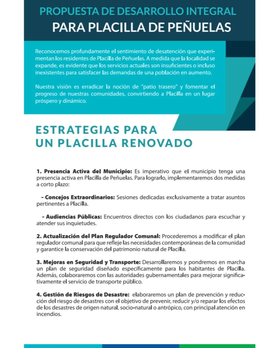 consuelorequena's tweet photo. Nuestra visión es erradicar la noción de "patio trasero" y fomentar el progreso de nuestras comunidades, convirtiendo a Placilla en un lugar próspero y dinámico💚
 Partiendo con 4 propuesta base para un Placilla Renovado, revisa las imágenes ✨

#ConLaFuerzaDeLaComunidad https://t.co/SCXeimuT4M
