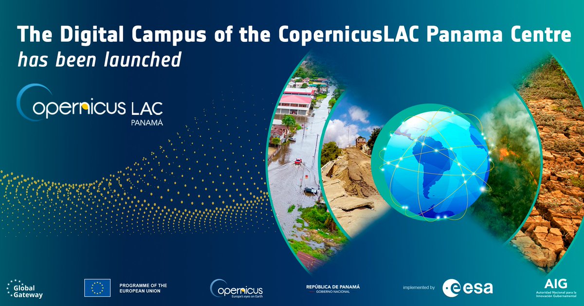🆕 Users can now register to the @CopernicusLAC Digital Campus! The platform offers in-person and online training sessions, MOOCs and much more in the frame of the Copernicus Latin America and Caribbean Panama Centre. As @esa, we are proud to be implementing such a key