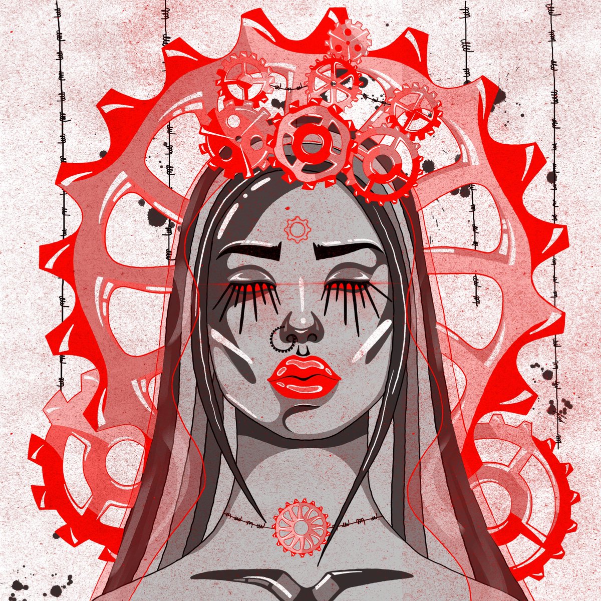 🥳NEW DROP🥳 

CROWN🕷️
The red color of her eyes may symbolize mystery and passion, pointing to her enigmatic nature and strength🫀

11XTZ
11/11
objkt.com/tokens/KT1Me91…