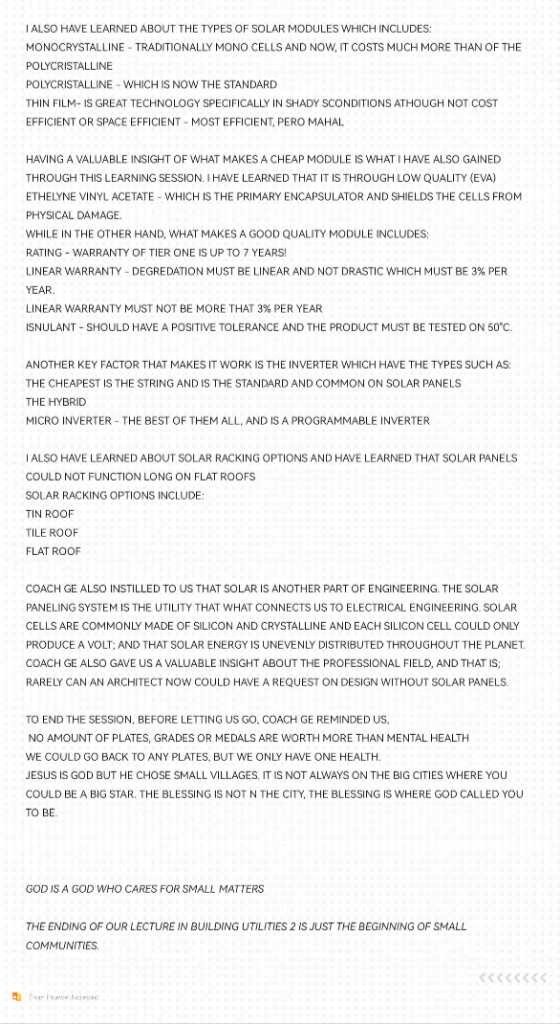SchaThan_'s tweet photo. Barredo, Richard Nathaniel D. 
BS Arch 2A

Building Utilities 2 (AR 245) 
FINAL TERM: RECIT NO. 6

#BSArch2A
————————— https://t.co/RD0SlumzQD