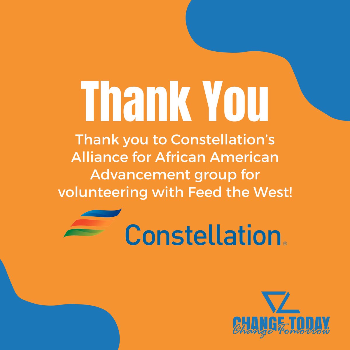 Thank you to Constellation’s Alliance for African American Advancement group for volunteering with Feed the West!