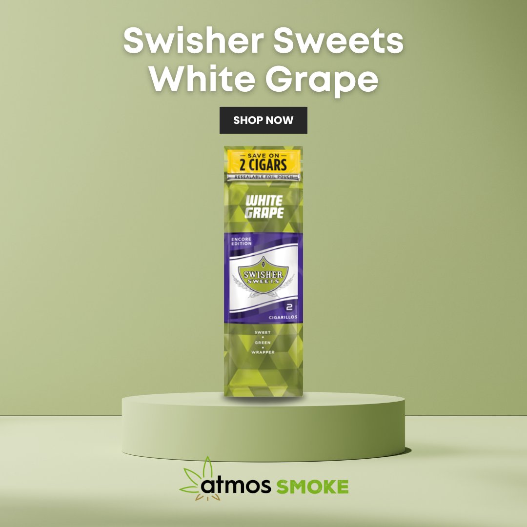 Indulge in Sweetness with Swisher Sweets White Grape! 🍇
Elevate your smoking experience with the delightful taste of white grape. Try it today and savor the flavor! ✨

#SwisherSweets #WhiteGrape #SmokeInStyle #AtmosCBD #AtmosSmoke #Texas #htxvape