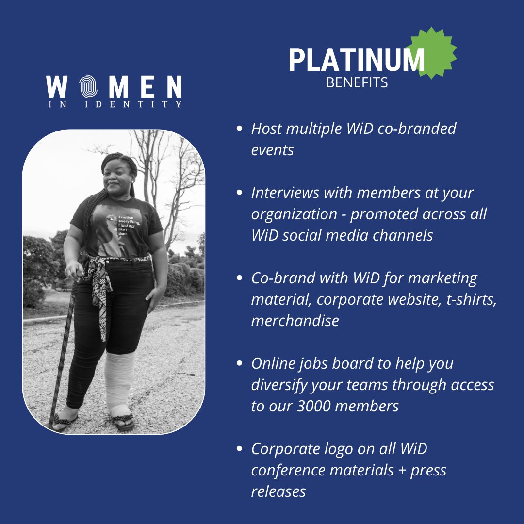 #WomenInID is beyond grateful for our sponsors! We wouldn't be able to do the work we do without the support of our amazing sponsors. 

Want to support our work in identity inclusion? Become a sponsor! 🙌

womeninidentity.org/cpages/become-…

#DiversitybyDesign #ForAllByAll #digitalid