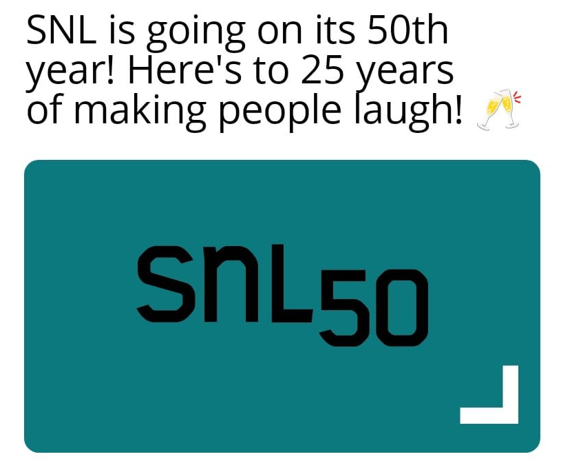 Congrats! #SNL