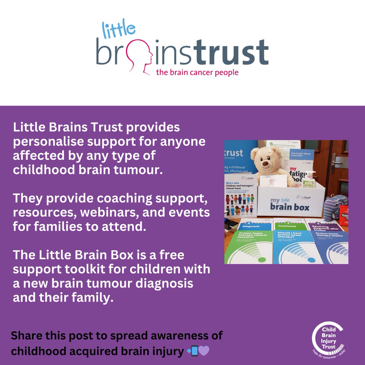 #ABIWeek

CBIT are here to help children and families navigate life post-ABI, and sometimes this is achieved by working with other charities & organisations who can provide specialist support. One organisation you might like to connect with is: @brainstrust.