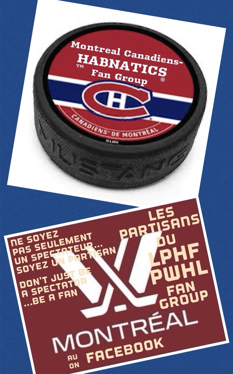 Viens nous joindre au Facebook. On a deux groupes fans. L’un est dédié à nos Canadiens puis l’autre à notre équipe Montréal  LPHF
#Habs #GoHabsGo #lphfmontréal #PWHLMontreal #habnatics_hockey #partisans_pwhlmontreal_fans
