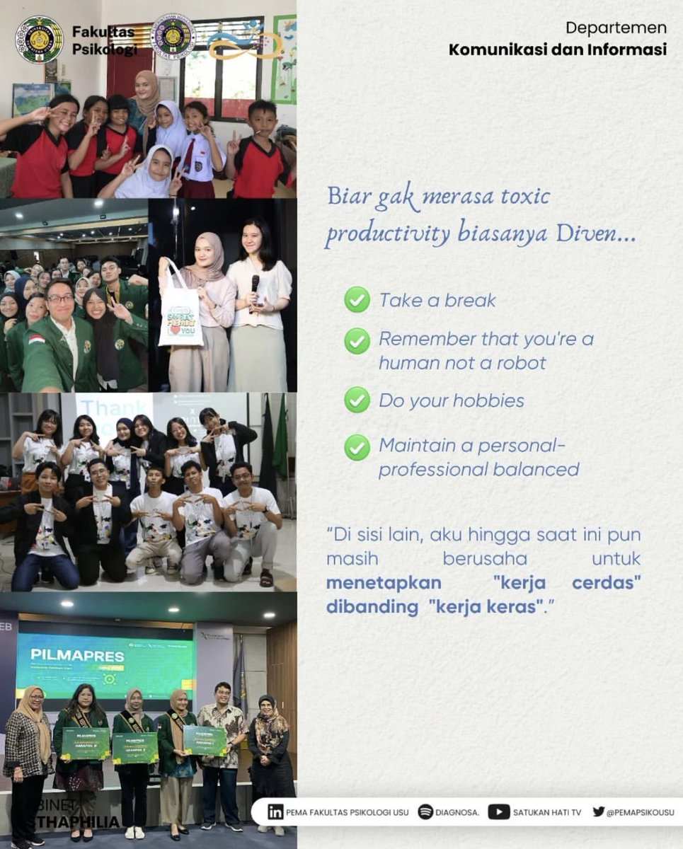 pemapsikousu's tweet photo. Selain menjadi Mahasiswa Berprestasi Utama Fakultas Psikologi 2024, Diven juga punya segudang pengalaman untuk dibagikan. Yuk baca postingan ini sampai akhir untuk bisa dapat insight dari perspektifnya Diven!
#KabinetAsthaphilia
#PEMAFakultasPsikologiUSU
#FakultasPsikologiUSU https://t.co/UCiy4KRBzo