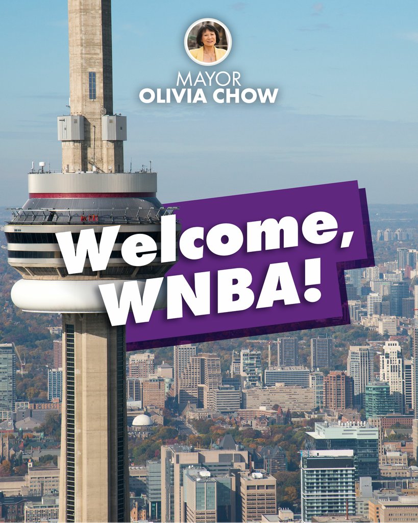 MayorOliviaChow's tweet photo. It's an exciting day for Toronto, professional women’s sports and basketball in our city! 🏀

Today, I'm proud to welcome the @WNBA to Toronto. https://t.co/t11ji2s3pV