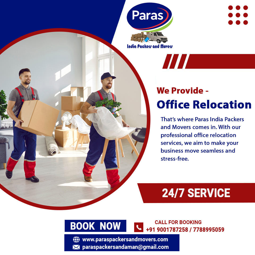 Paras India Packers and Movers specializes in efficient and seamless office relocations. With expert handling and meticulous planning, we ensure minimal disruption to your business operations.

#movingservice #movingout #professional #movingon #movingforward #post #movingsoon
