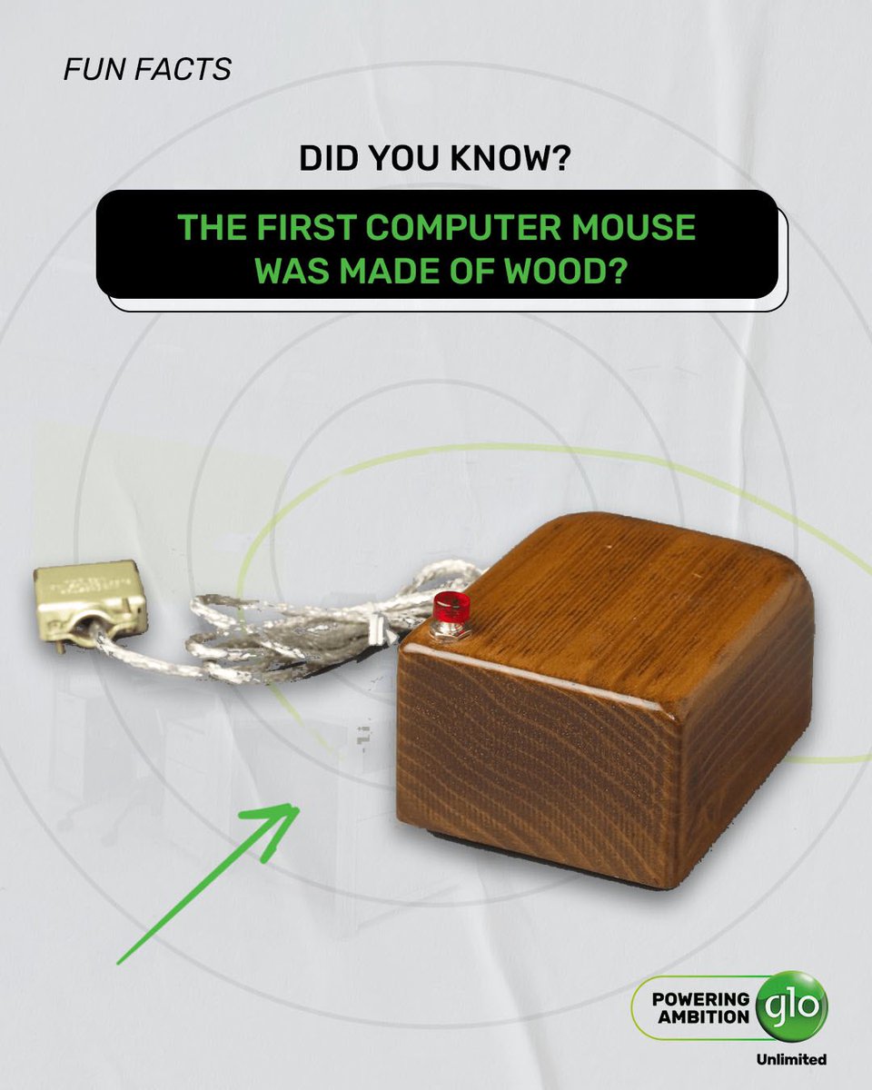 Technology has come a long way! 🚀 Did you know the first computer mouse was made of wood? 🖱️🌳 #TechThursday #GloUnlimited