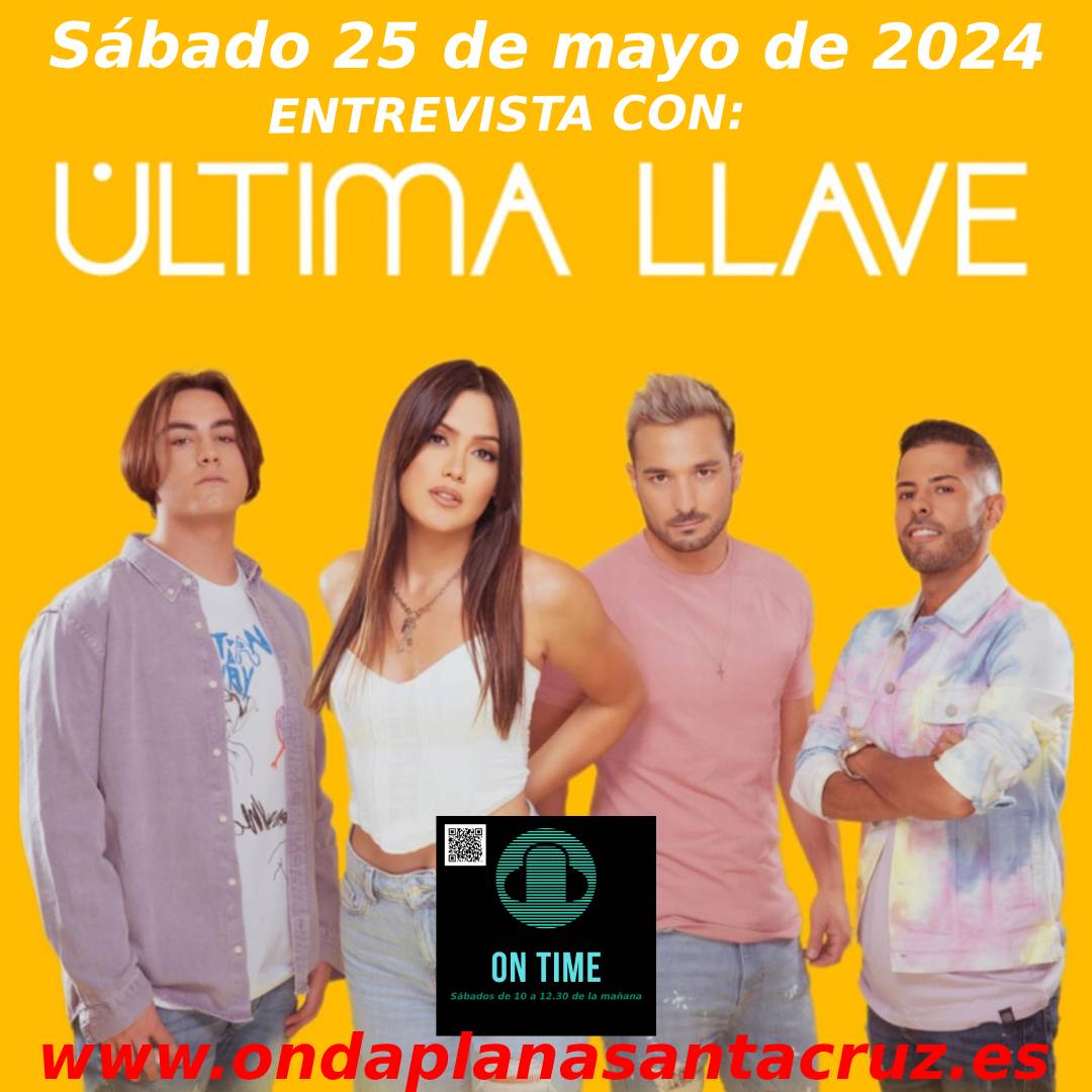 Tener en los micrófonos de ON TIME a @ultimallave es un placer y presentar ese nuevo tema que va a revolucionar sus conciertos este verano es un gustazo. Estamos a las 10 en ondaplanasantacruz.es en nuestras APPs para ofrecerte la buena música.