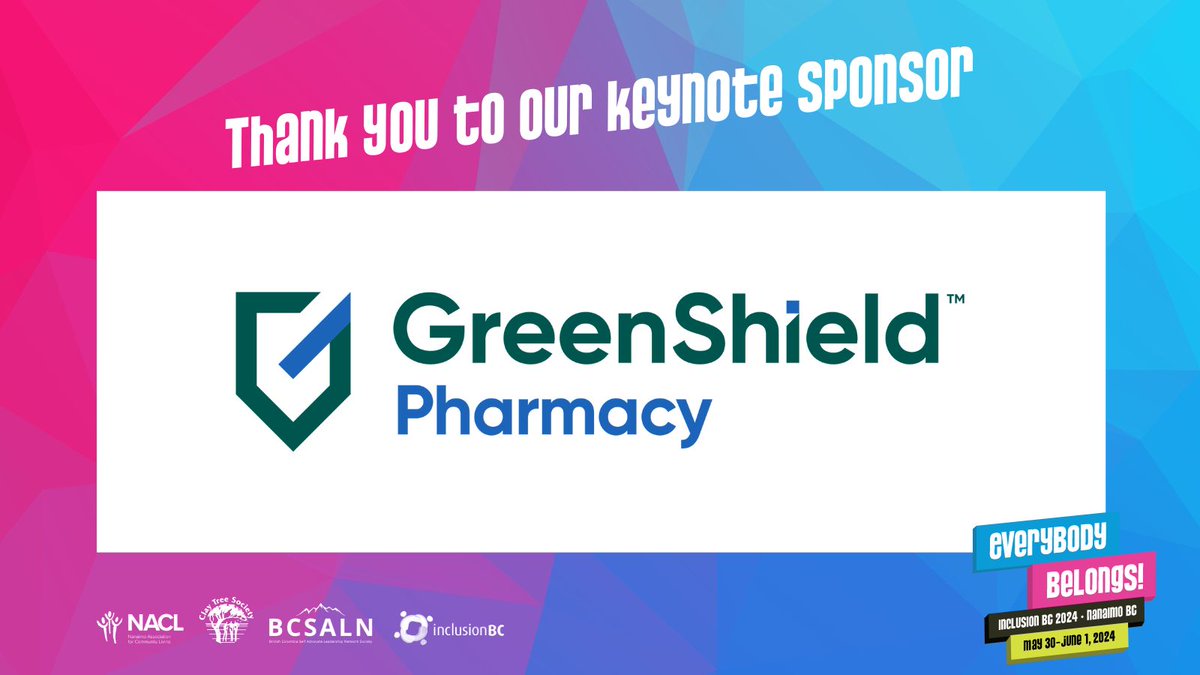 Every year more than 600 people with intellectual disabilities, their families and their supporters gather for fun and learning at the Everybody Belongs! conference. This event wouldn't be possible without the generous support of our Keynote sponsor @GreenShieldCo
