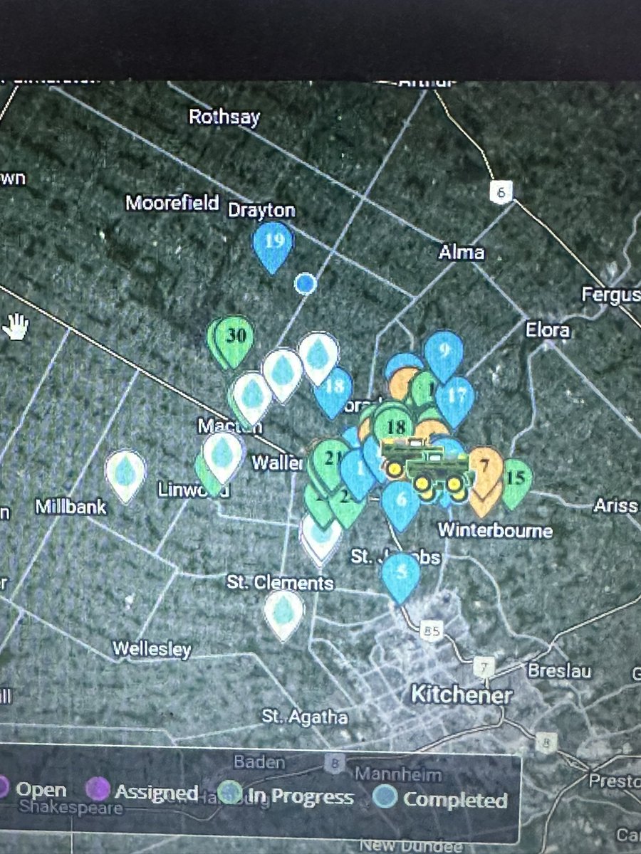 Looks like Elmira area is the place to be this morning.  Missed yesterday’s rain. #spray24