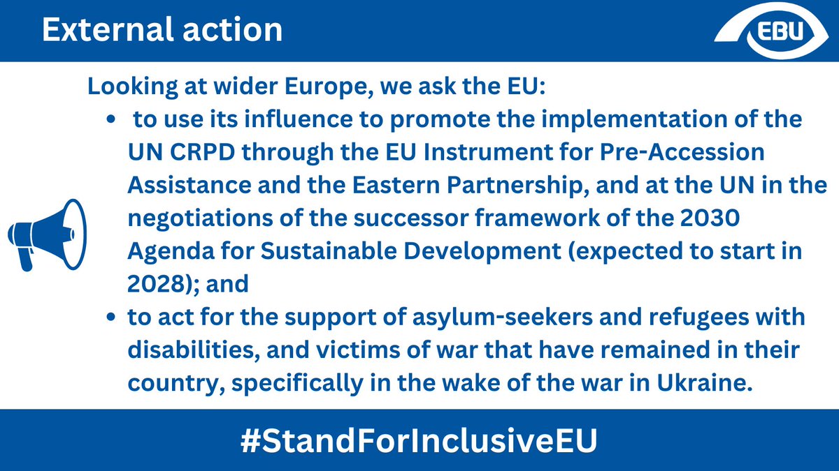 euroblind's tweet photo. Here our final ask around and beyond the #EUElections2024, about EU external action. 

#StandForInclusiveEU https://t.co/OKiCjWJyYJ