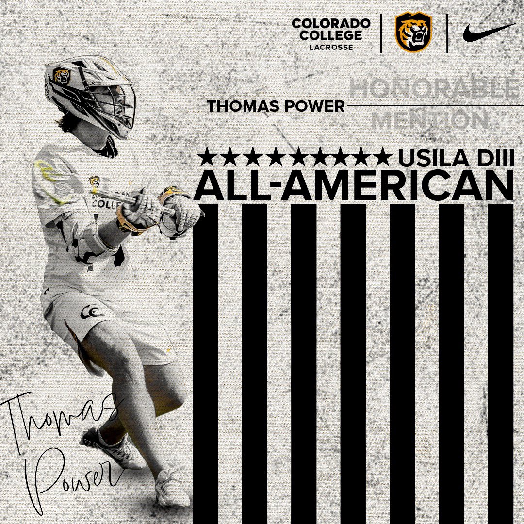 What a season for TP👏 Thomas Power is a 2024 USILA All-American Honorable Mention. #CCTigers