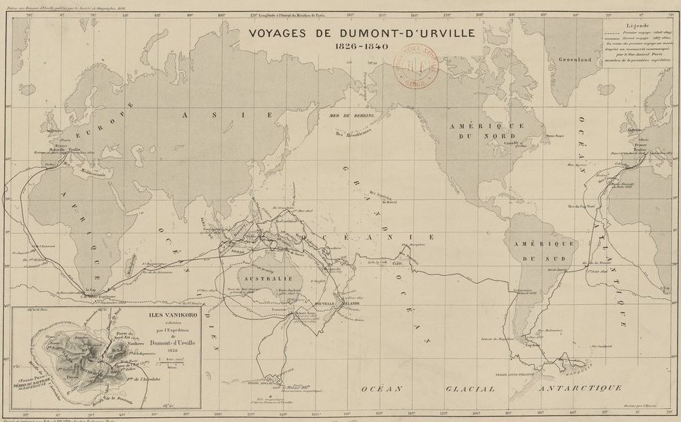 GallicaBnF's tweet image. Une envie de #voyage souffle sur #Gallica ... A l'occasion de l'anniversaire de la naissance de Jules Dumont d'Urville, explorateur scientifique à bord de l'Astrobale, inspirons nous de son trajet pour voyager, nous aussi ... bonne fin de journée sur Gallica !