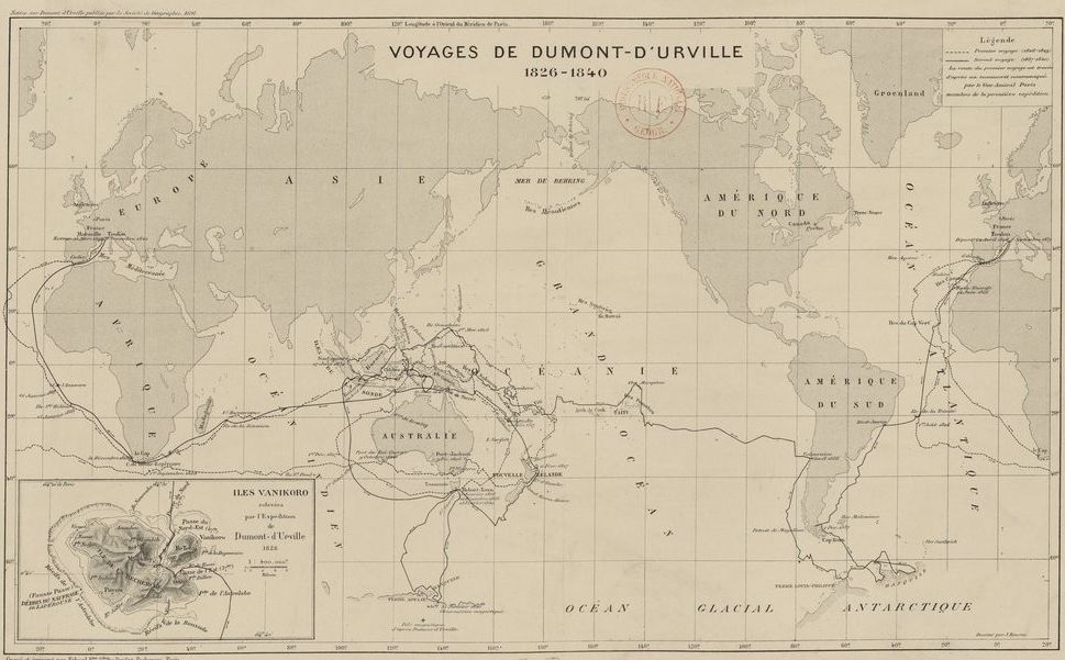 Une envie de #voyage souffle sur #Gallica ... A l'occasion de l'anniversaire de la naissance de Jules Dumont d'Urville, explorateur scientifique à bord de l'Astrobale, inspirons nous de son trajet pour voyager, nous aussi ... bonne fin de journée sur Gallica !