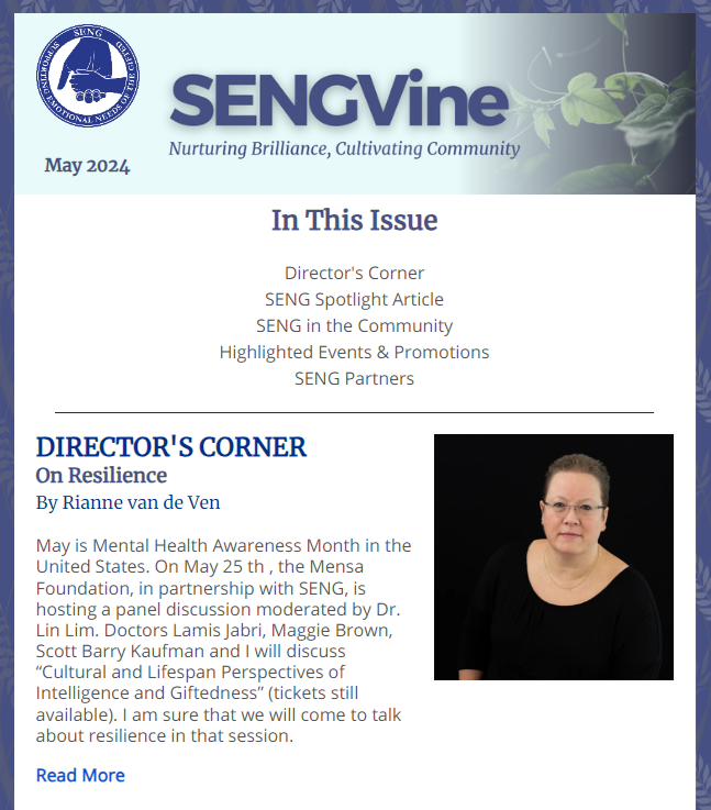 Our May SENGVine is now available! Follow this link for the latest news from SENG: ow.ly/krMZ50RRAxR