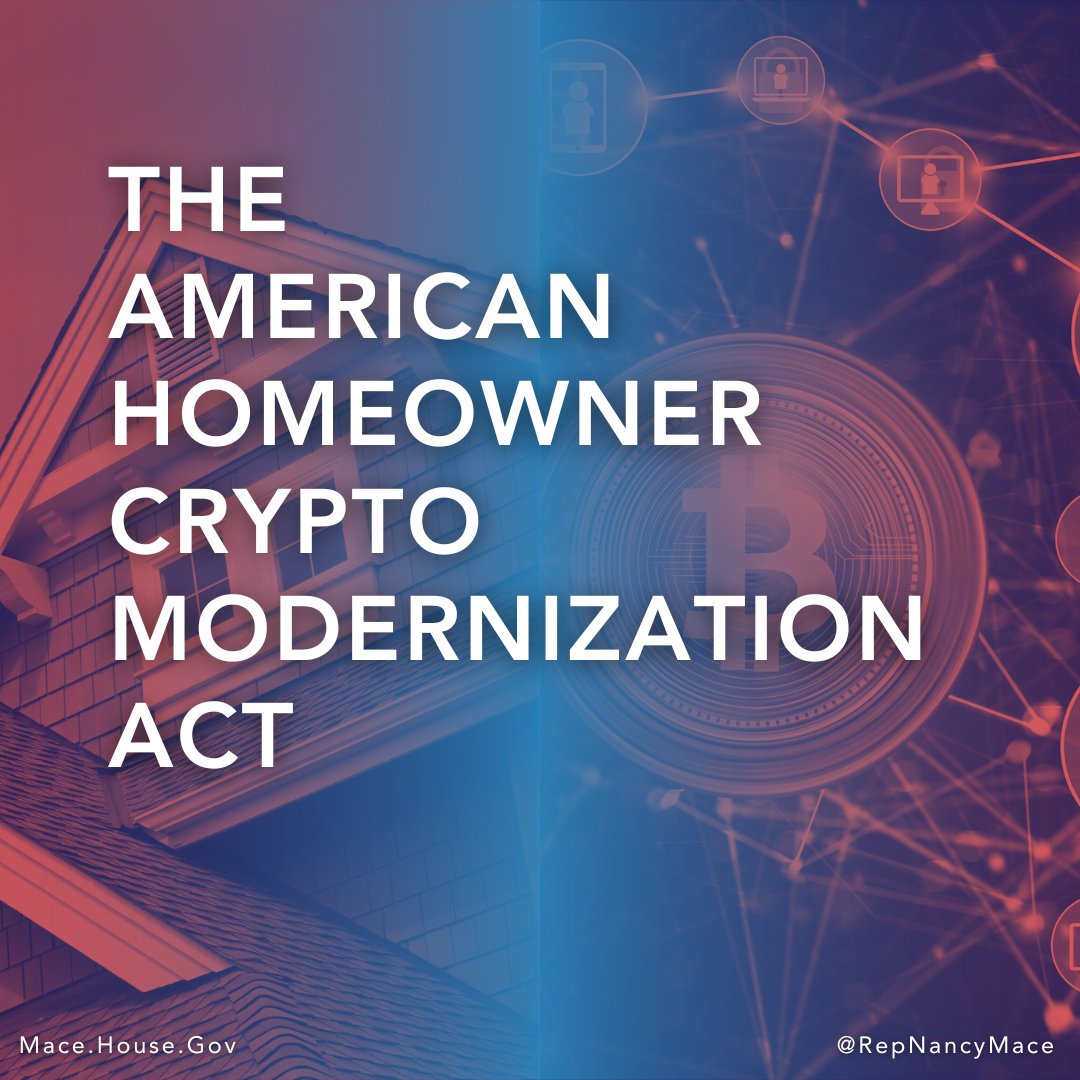 Our new nonpartisan bill requires lenders to include cryptocurrency holdings in mortgage credit evaluations as part of a borrower's financial portfolio. This will help break down barriers to homeownership. Thank you, @RepRoKhanna, for co-leading this bill with me.