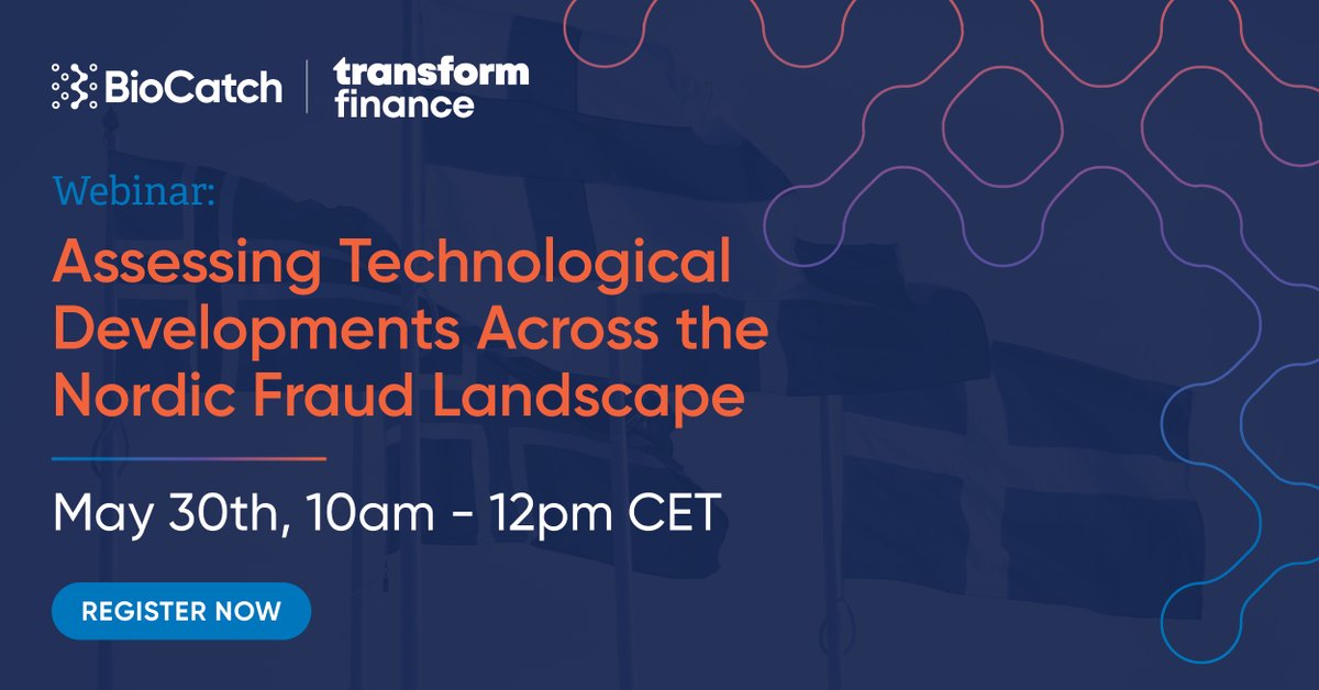 Only seven days to go! On May 30, our Gareth Williams will join Transform Finance to talk about the latest fraud and financial crime trends in the Nordics. Claim your free spot here: okt.to/058BDy