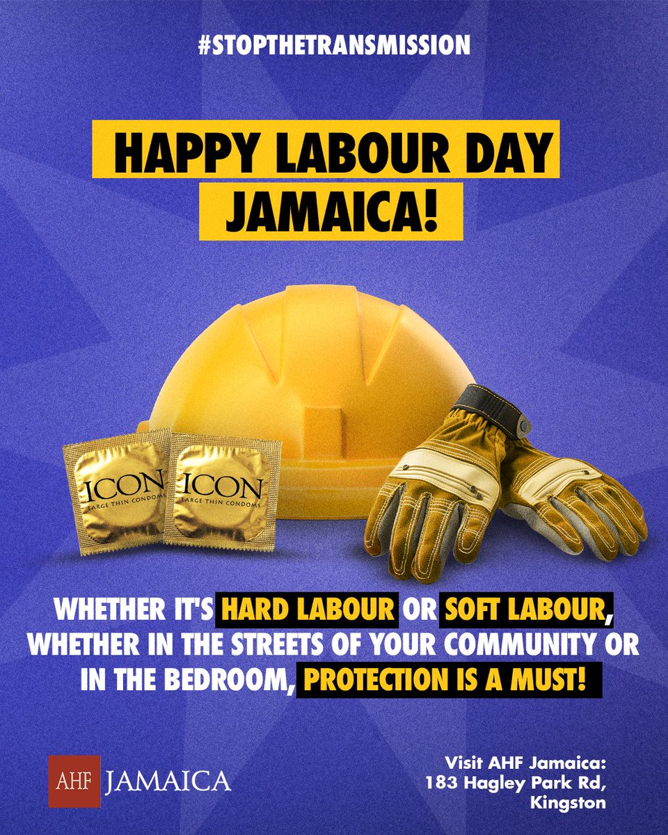 ahfjamaica's tweet photo. Putting in the work today? Remember to use protection!
#AHFJamaica #FreeHIVTest #AHF #Jamaica #knowyourstatus #FreeSTITest #FreeSTITreatment #Freecondoms https://t.co/CQ5Lhfs2pQ