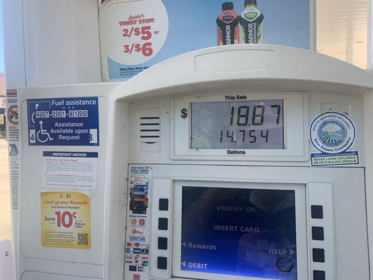 DurellTootle's tweet photo. So what does AFP's rollback #Bidenomics mean? A Full Tank under $20. #AFPFlorida #AFPF https://t.co/bNZOtIfHAL