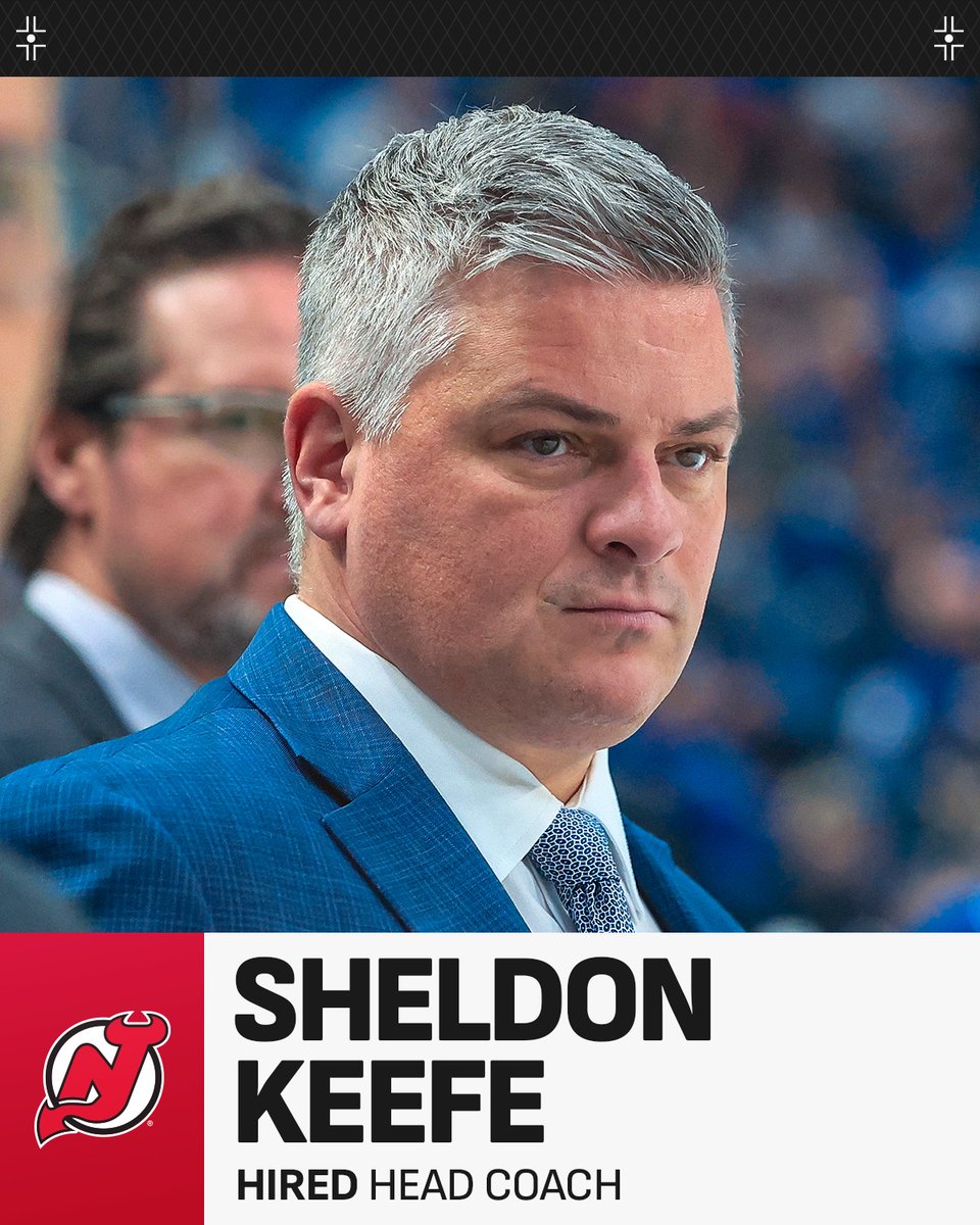 Sheldon Keefe is the new bench boss for the <a href="/NJDevils/">New Jersey Devils</a>! 🫡