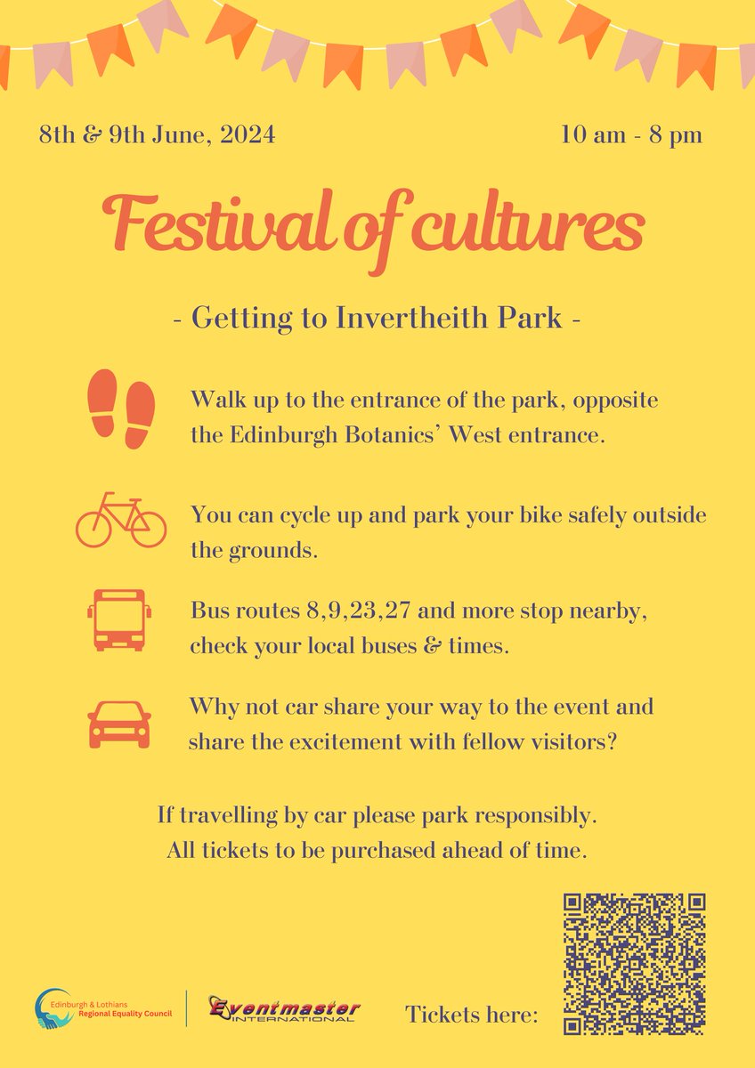 🚨 Travel Update for Festival of Culture🚨 We're excited to welcome you to the Festival of Culture on June 8th and 9th at Inverleith Park! To ensure a smooth journey, please note the following travel updates. #festivalofcultures #ELREC#diversity#inverleithparkedinburgh