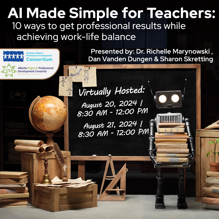 🎓 Ready to simplify your "Teacher To-Do" list? Join Dr. Richelle Marynowski, Dan Vanden Dungen, and Sharon Skretting for AI tips to enhance teaching and achieve work-life balance. Don't miss this transformative session! 🌟📚 sapdc.ca/program/12618
#AIforTeachers #ARPDC