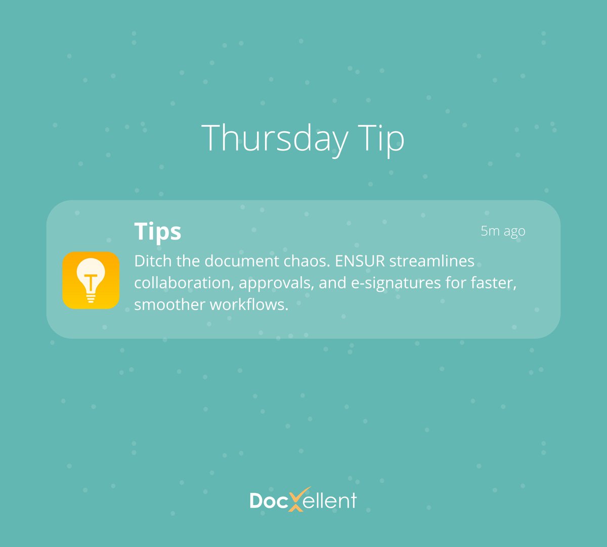 #TipThursday 💡 Say goodbye to approval bottlenecks! ENSUR makes collaboration, approvals, and e-signatures a breeze.

Learn more here: hubs.li/Q02rtWQk0