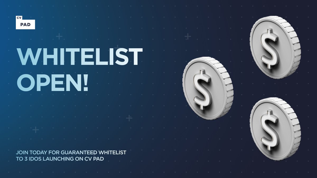 CVAgentlauncher's tweet photo. 3 Stellar IDOs Coming Up!

One Single Whitelist.

If there was any time to FOMO in, it's now ↓

Sign up to secure your whitelist spot: https://t.co/PpAI7hhmWq https://t.co/pqUzeToGV0