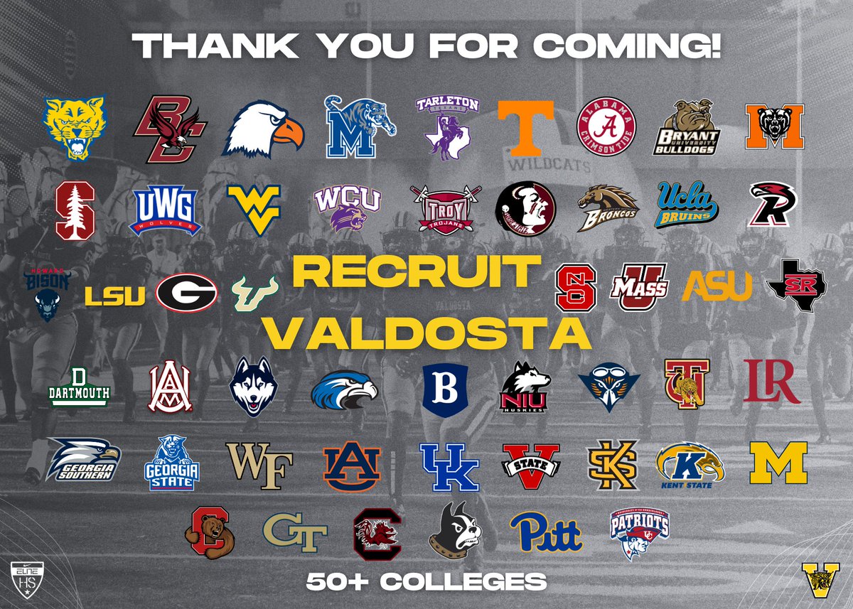 Thank you to the 50+ colleges who have came by to recruit our Wildcats this spring! Our doors are always open!! #DATE #RecruitValdosta