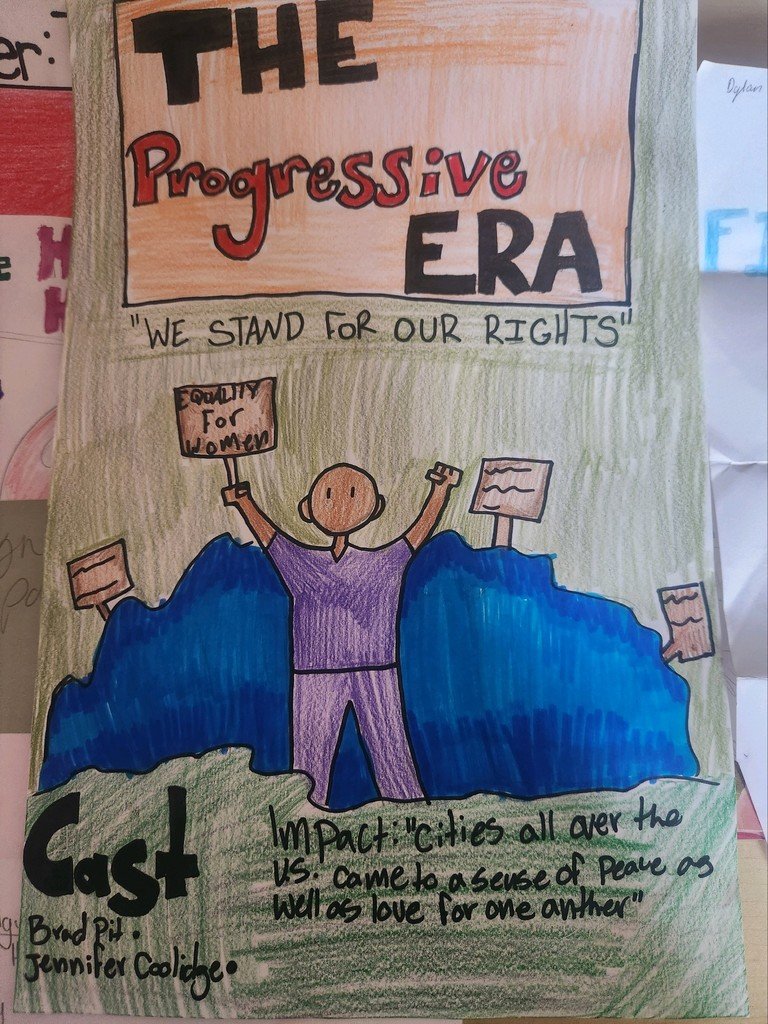 CPACTC's tweet photo. Mrs. . Pugh's Social Studies classes are going out with a bang this year...End if the year poster project, historically impactful events. #opportunitiesunlimited #pugh #may2024 #posterproject https://t.co/lQIK2SZthn
