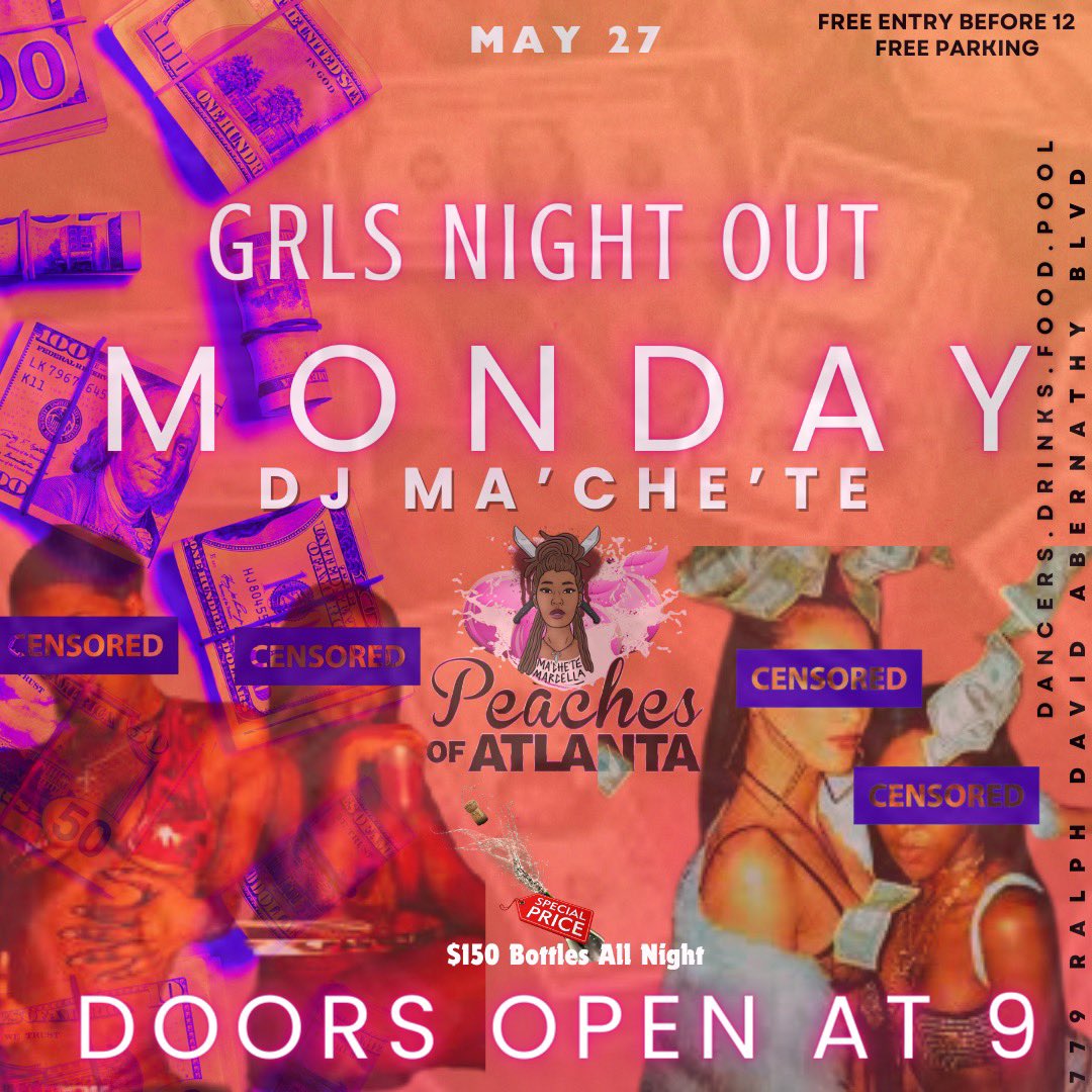 marcella_xox's tweet photo. #ATL — can I get yall to come out this Monday? The summer is finally here, #Teachers let us take care of you on your 1st free Monday night + GRLS|GIRLS —- WE OUTSIDEEEE! #ATLSTRIPCLUB #ATLANTA #REALALANNASHIT https://t.co/ZjYKkqqRfT