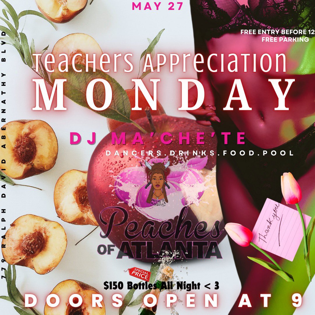 marcella_xox's tweet photo. #ATL — can I get yall to come out this Monday? The summer is finally here, #Teachers let us take care of you on your 1st free Monday night + GRLS|GIRLS —- WE OUTSIDEEEE! #ATLSTRIPCLUB #ATLANTA #REALALANNASHIT https://t.co/ZjYKkqqRfT