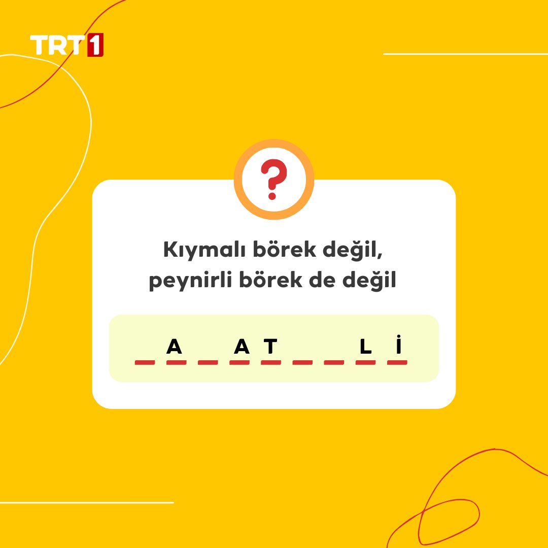 Cevabınızı bizimle paylaşmayı unutmayın. ✍🏼🤔 Yarışmacıların stüdyoda, izleyicilerin evde heyecan içinde yarıştığı #LingoTürkiye şimdi TRT 1’de. 📺 @TurkiyeLingo