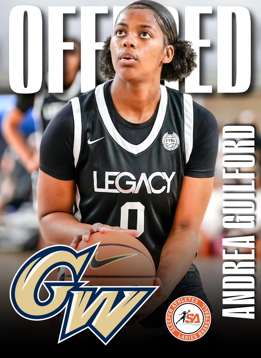 SAthletesLBB's tweet photo. #NewManchester HS (GA) &amp; @FBCLegacyNike17 2026 G Andrea Guilford (@andrea_guilford) receives offer from the #GeorgeWashington #Revolutionaries 

@CoachMcCombs @Adamjcall @coachadria @haizeise_ @GW_WBB https://t.co/l39lz1zhvP